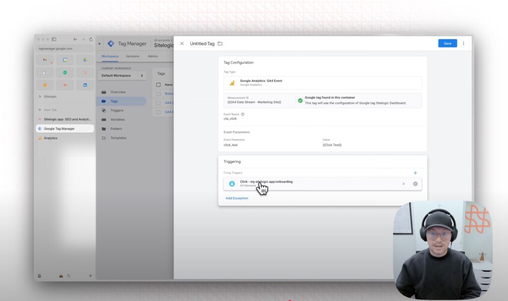 custom ga4 click events with google tag manager